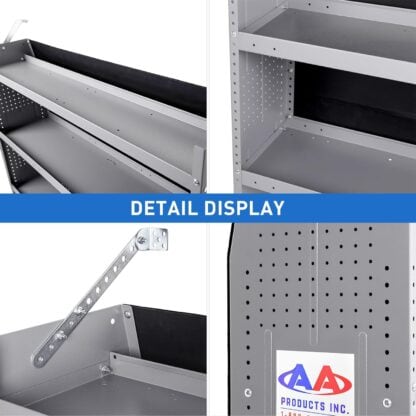 SH-4303 Steel Van Shelving Storage System, 32" W x 43" H x 13" D - Image 6